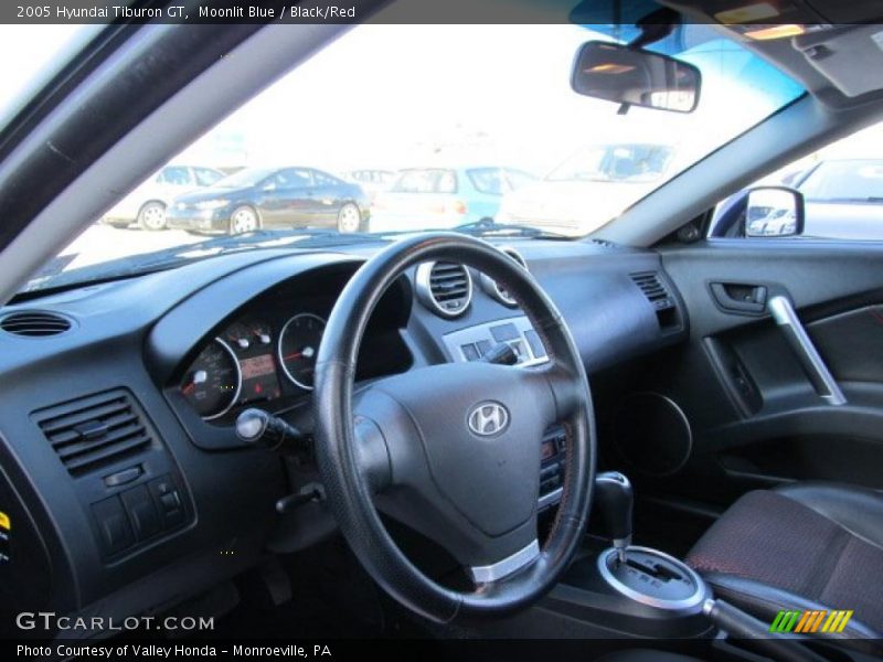 Moonlit Blue / Black/Red 2005 Hyundai Tiburon GT