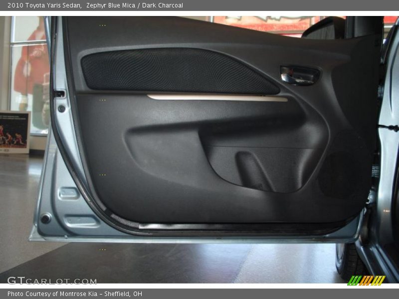 Zephyr Blue Mica / Dark Charcoal 2010 Toyota Yaris Sedan