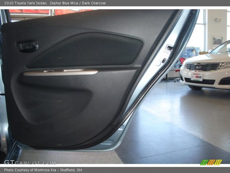 Zephyr Blue Mica / Dark Charcoal 2010 Toyota Yaris Sedan