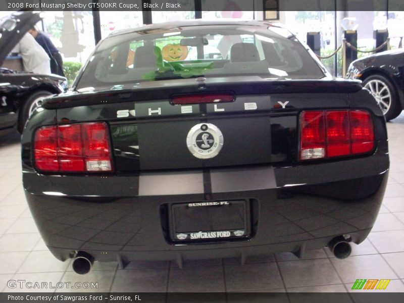 Black / Black 2008 Ford Mustang Shelby GT500KR Coupe