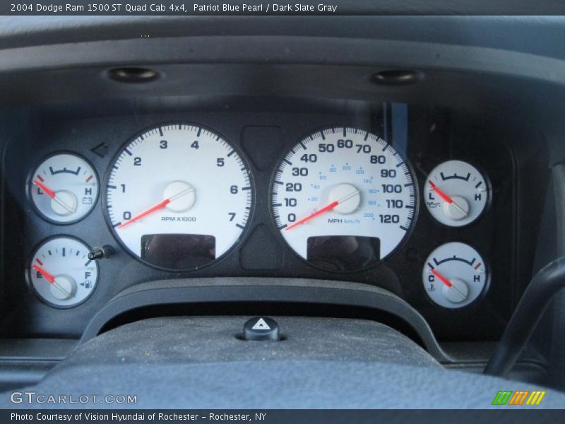 Patriot Blue Pearl / Dark Slate Gray 2004 Dodge Ram 1500 ST Quad Cab 4x4