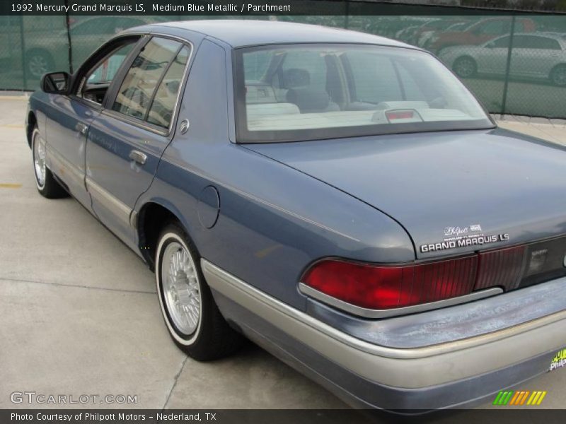Medium Blue Metallic / Parchment 1992 Mercury Grand Marquis LS