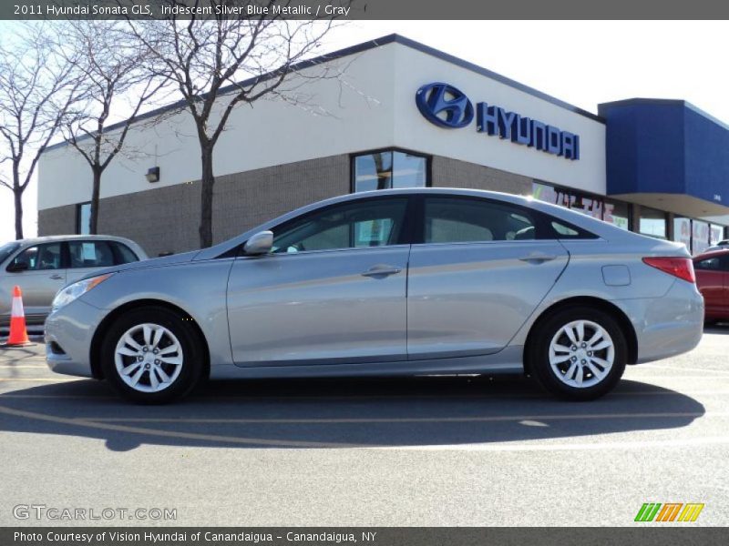 Iridescent Silver Blue Metallic / Gray 2011 Hyundai Sonata GLS