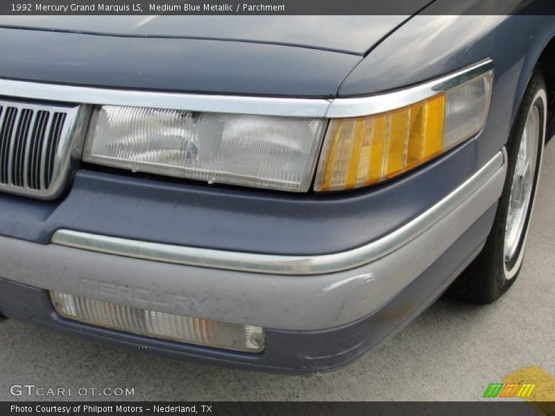 Medium Blue Metallic / Parchment 1992 Mercury Grand Marquis LS