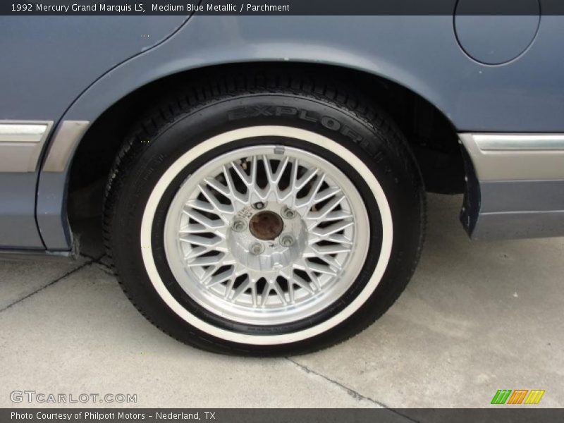 Medium Blue Metallic / Parchment 1992 Mercury Grand Marquis LS