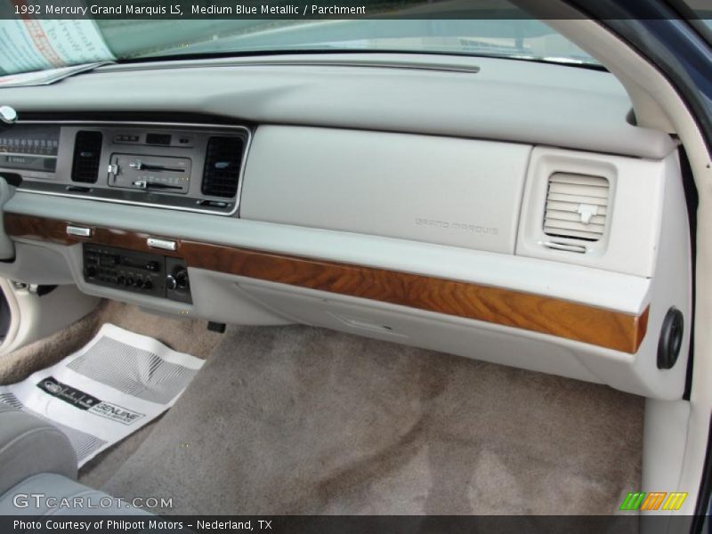 Medium Blue Metallic / Parchment 1992 Mercury Grand Marquis LS