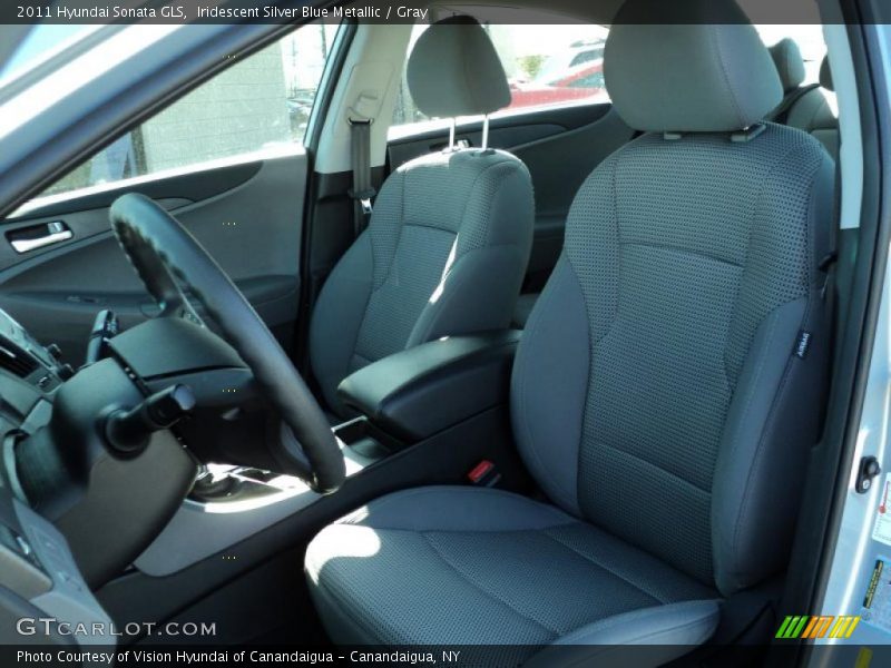 Iridescent Silver Blue Metallic / Gray 2011 Hyundai Sonata GLS