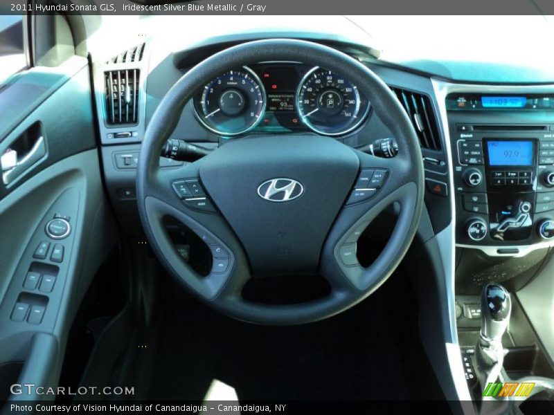 Iridescent Silver Blue Metallic / Gray 2011 Hyundai Sonata GLS