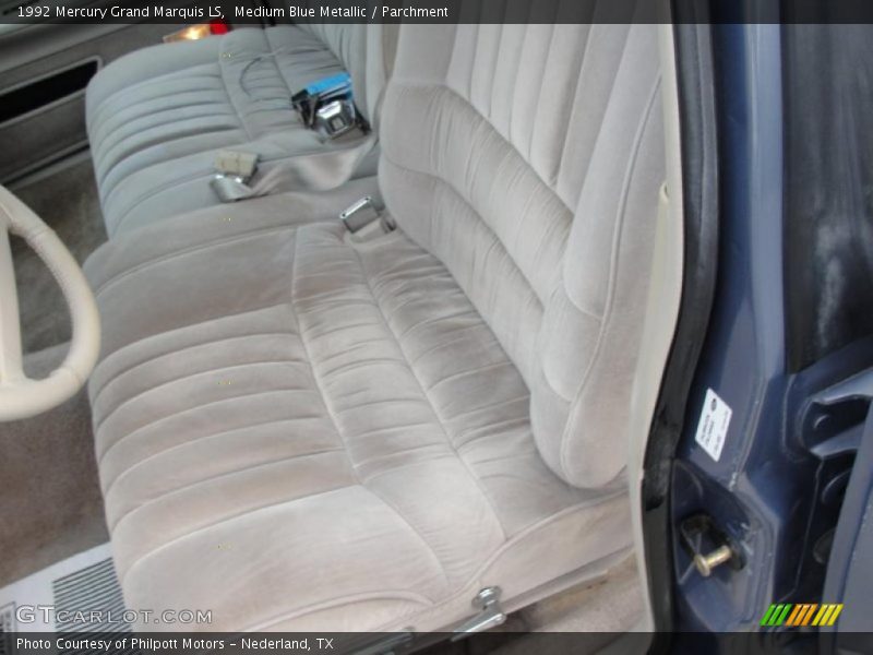 Medium Blue Metallic / Parchment 1992 Mercury Grand Marquis LS