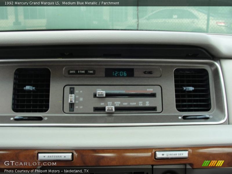 Medium Blue Metallic / Parchment 1992 Mercury Grand Marquis LS