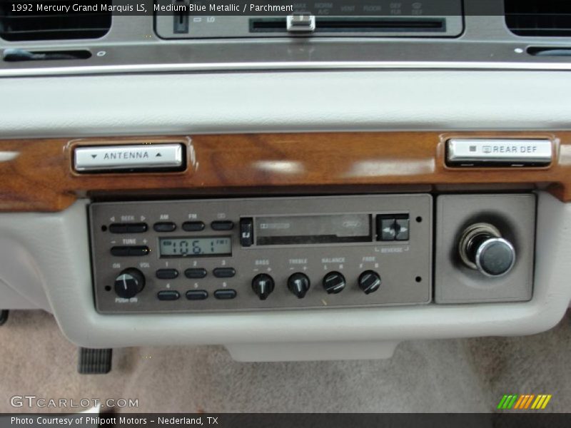 Medium Blue Metallic / Parchment 1992 Mercury Grand Marquis LS