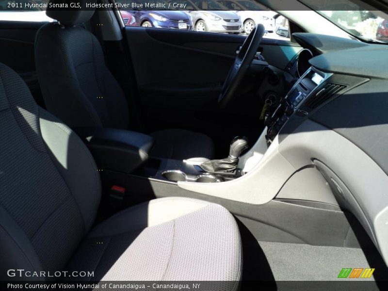 Iridescent Silver Blue Metallic / Gray 2011 Hyundai Sonata GLS