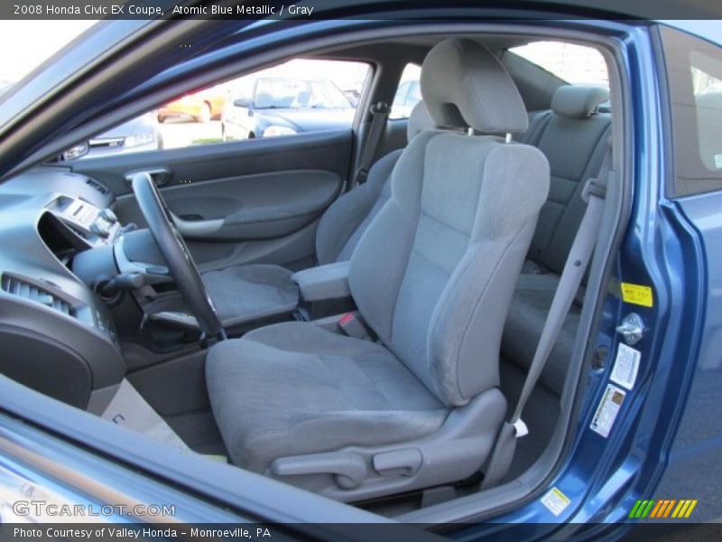 Atomic Blue Metallic / Gray 2008 Honda Civic EX Coupe