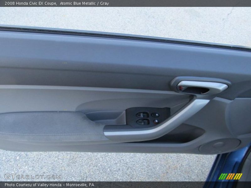 Atomic Blue Metallic / Gray 2008 Honda Civic EX Coupe