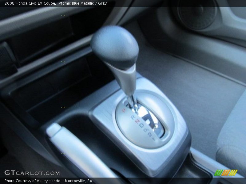 Atomic Blue Metallic / Gray 2008 Honda Civic EX Coupe