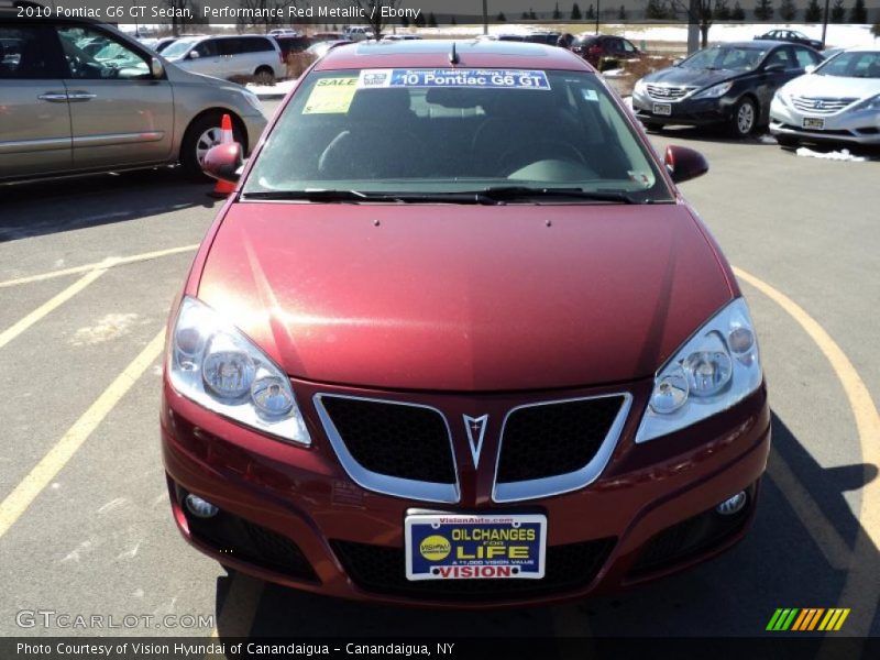 Performance Red Metallic / Ebony 2010 Pontiac G6 GT Sedan