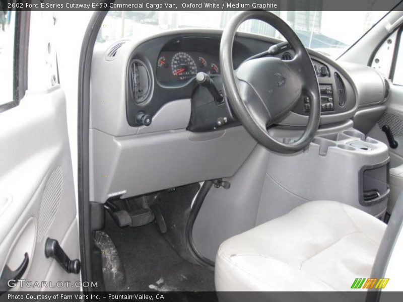  2002 E Series Cutaway E450 Commercial Cargo Van Medium Graphite Interior
