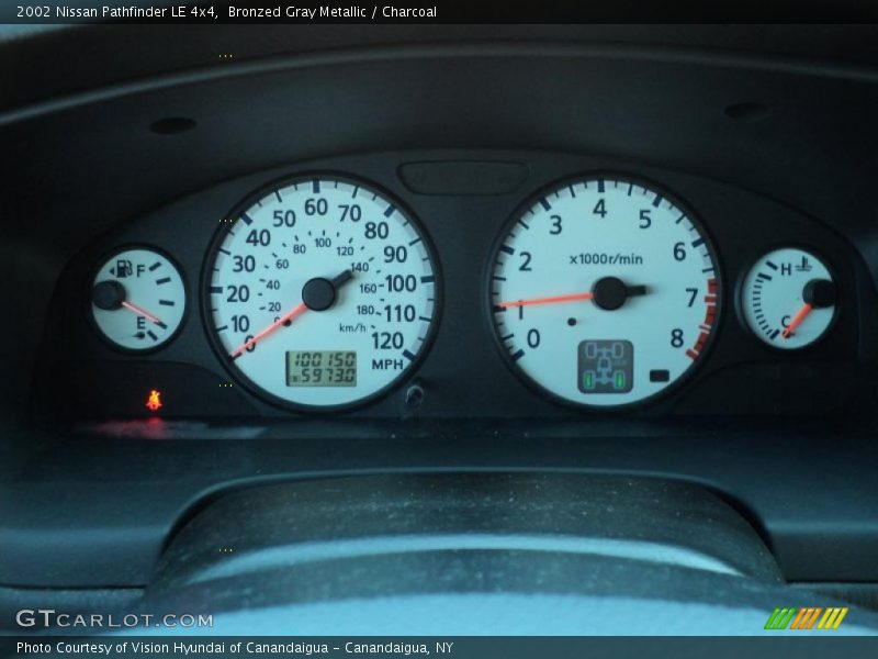 Bronzed Gray Metallic / Charcoal 2002 Nissan Pathfinder LE 4x4