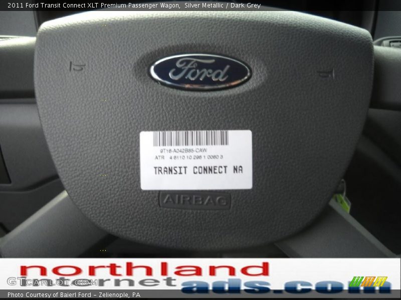 Silver Metallic / Dark Grey 2011 Ford Transit Connect XLT Premium Passenger Wagon