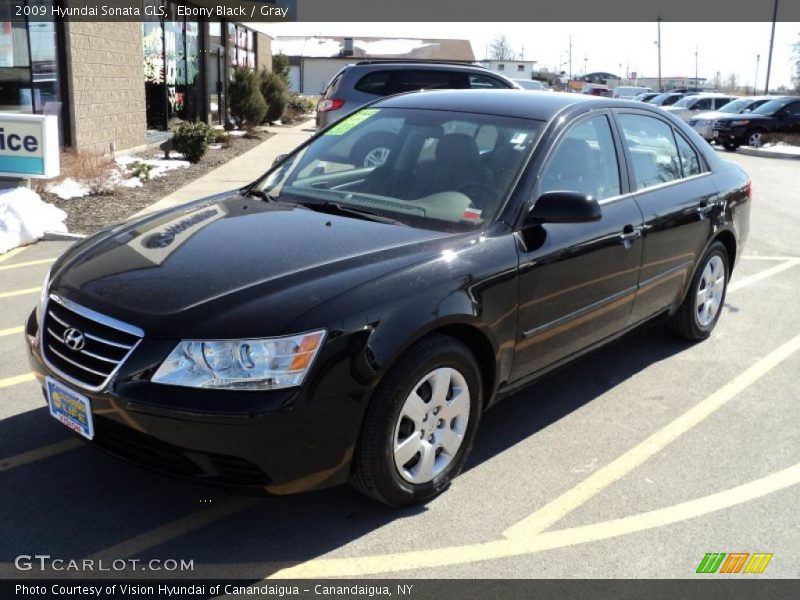 Ebony Black / Gray 2009 Hyundai Sonata GLS