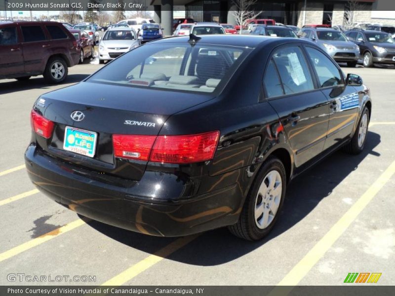 Ebony Black / Gray 2009 Hyundai Sonata GLS