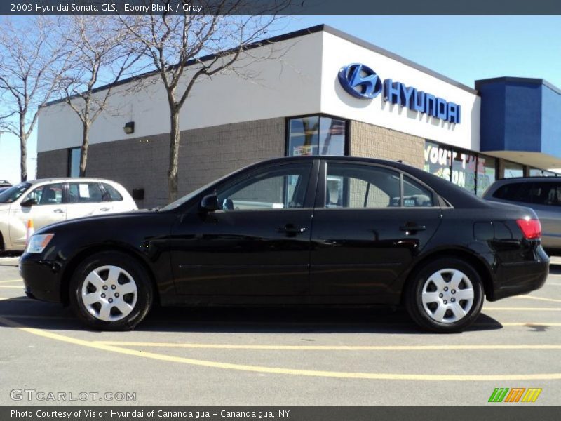 Ebony Black / Gray 2009 Hyundai Sonata GLS