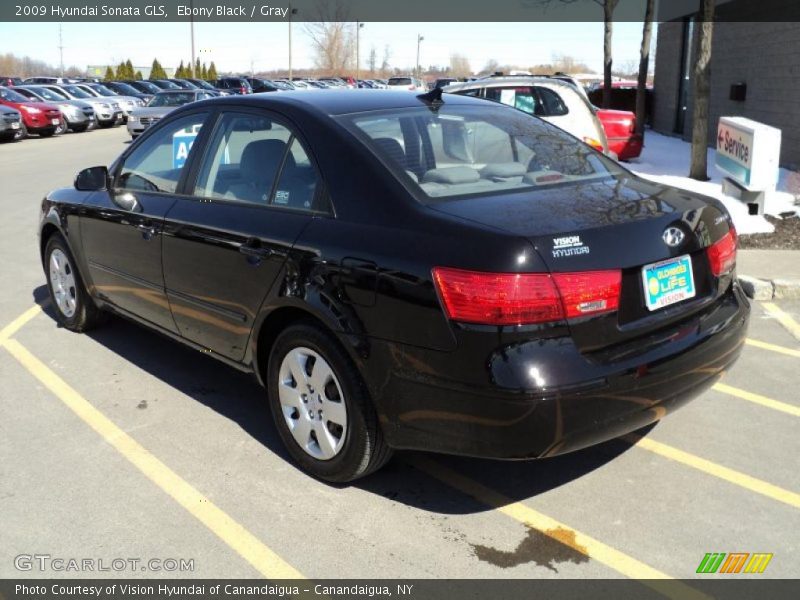 Ebony Black / Gray 2009 Hyundai Sonata GLS