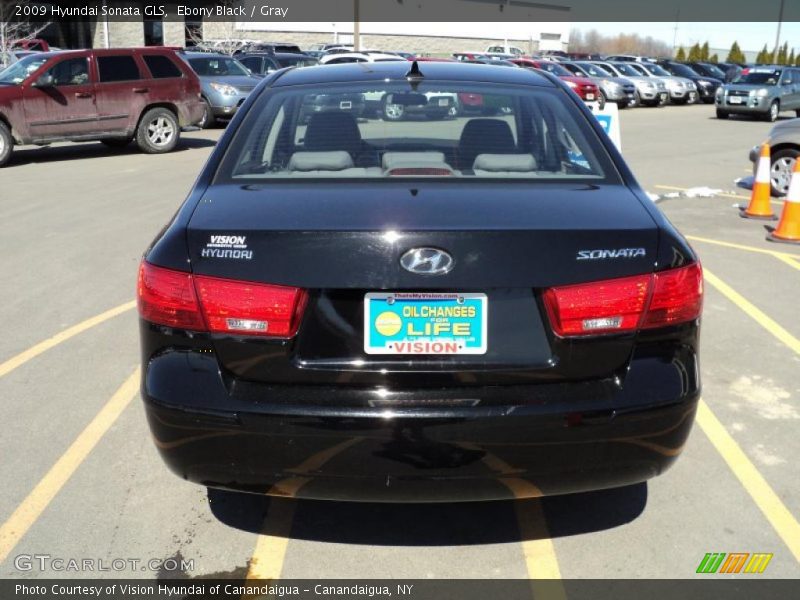 Ebony Black / Gray 2009 Hyundai Sonata GLS