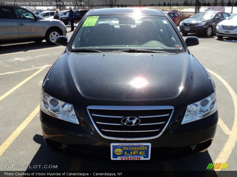 Ebony Black / Gray 2009 Hyundai Sonata GLS