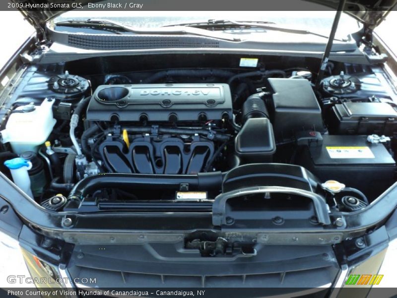 Ebony Black / Gray 2009 Hyundai Sonata GLS