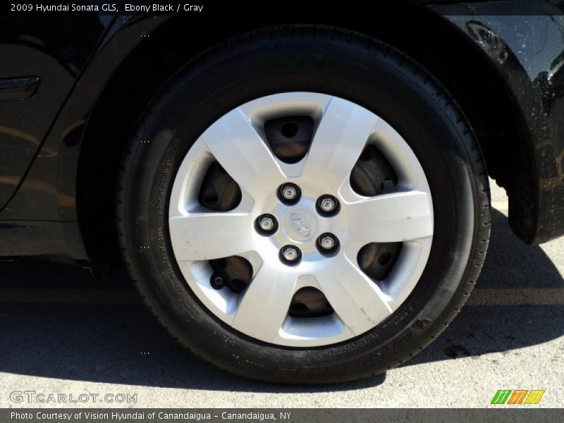 Ebony Black / Gray 2009 Hyundai Sonata GLS