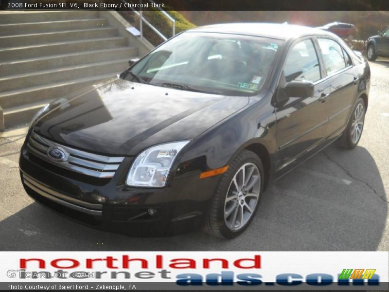 Black Ebony / Charcoal Black 2008 Ford Fusion SEL V6