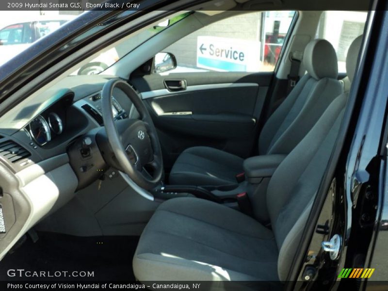 Ebony Black / Gray 2009 Hyundai Sonata GLS
