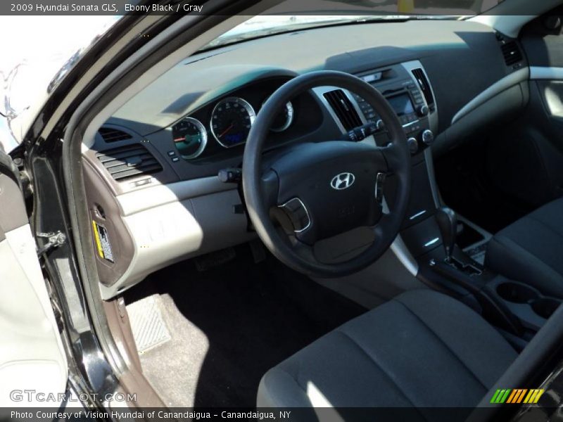 Ebony Black / Gray 2009 Hyundai Sonata GLS