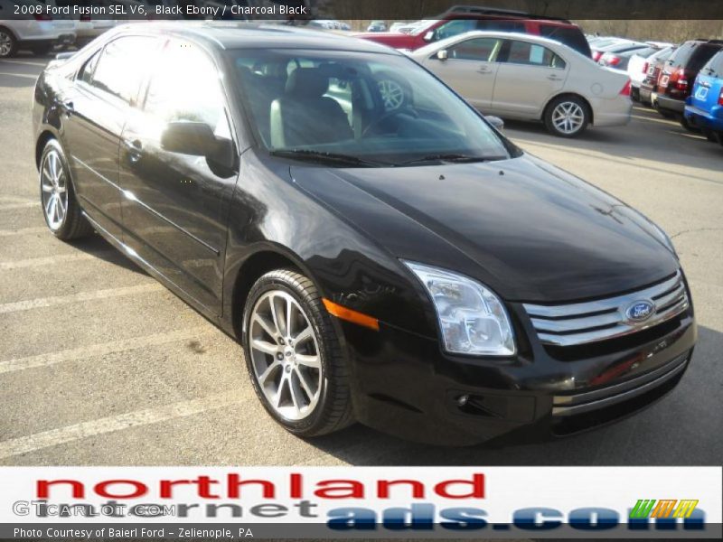 Black Ebony / Charcoal Black 2008 Ford Fusion SEL V6