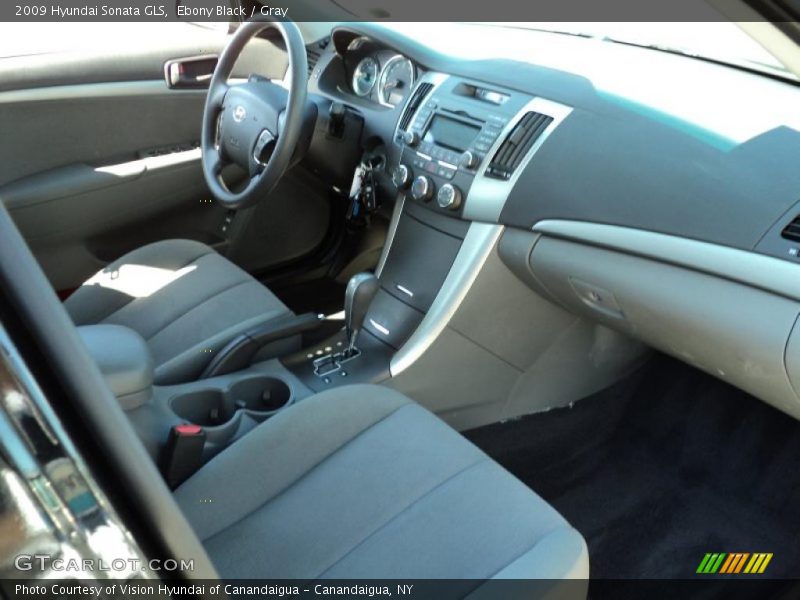 Ebony Black / Gray 2009 Hyundai Sonata GLS