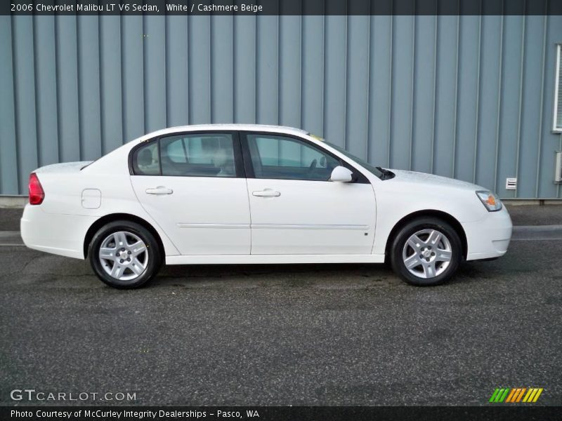 White / Cashmere Beige 2006 Chevrolet Malibu LT V6 Sedan