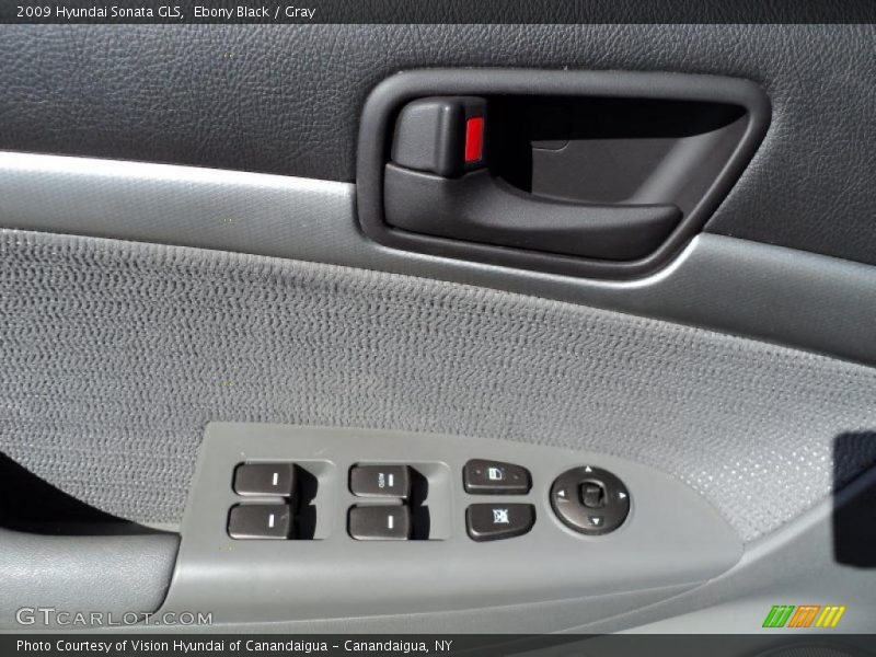 Ebony Black / Gray 2009 Hyundai Sonata GLS