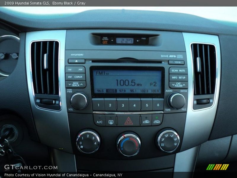 Ebony Black / Gray 2009 Hyundai Sonata GLS