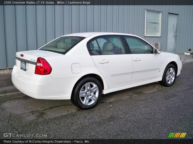 White / Cashmere Beige 2006 Chevrolet Malibu LT V6 Sedan