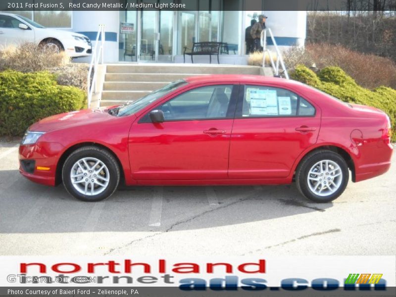 Red Candy Metallic / Medium Light Stone 2011 Ford Fusion S