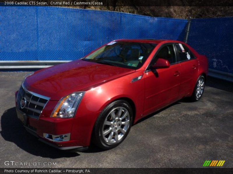 Crystal Red / Cashmere/Cocoa 2008 Cadillac CTS Sedan