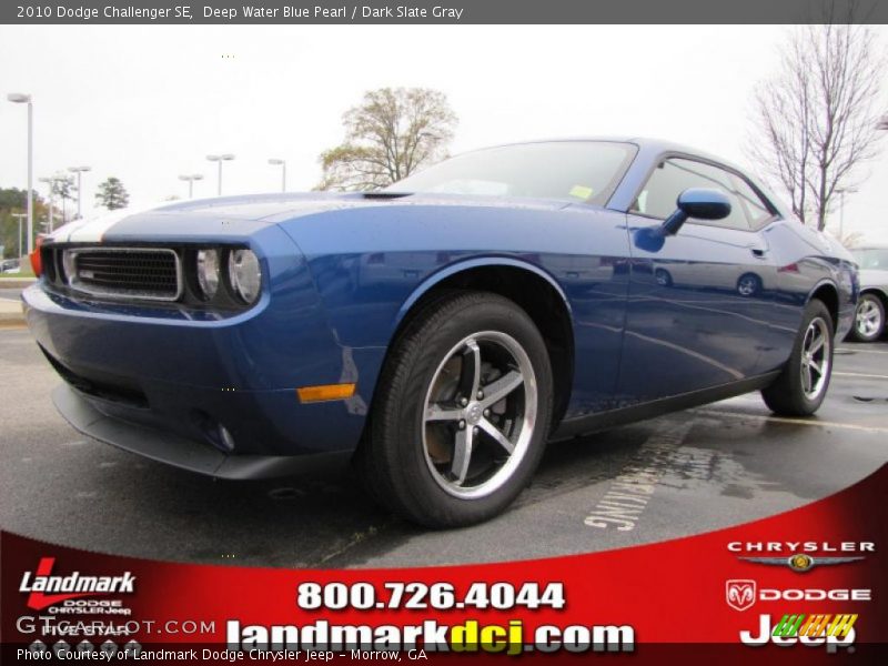 Deep Water Blue Pearl / Dark Slate Gray 2010 Dodge Challenger SE