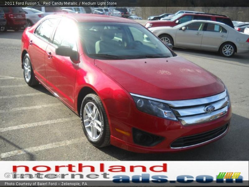 Red Candy Metallic / Medium Light Stone 2011 Ford Fusion S