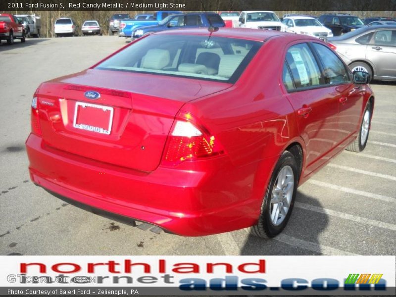 Red Candy Metallic / Medium Light Stone 2011 Ford Fusion S