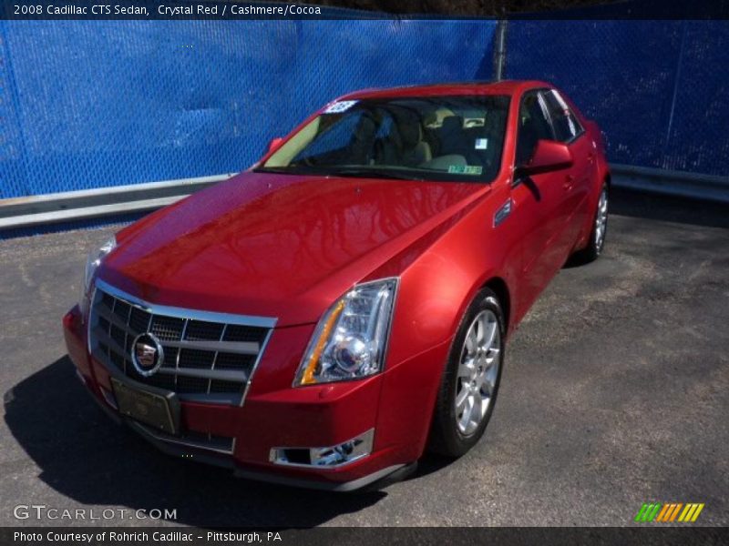 Crystal Red / Cashmere/Cocoa 2008 Cadillac CTS Sedan