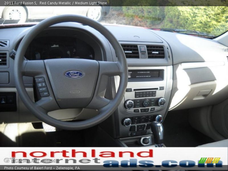 Red Candy Metallic / Medium Light Stone 2011 Ford Fusion S