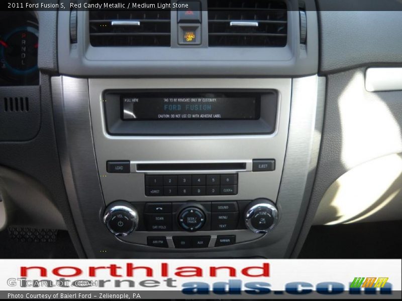 Red Candy Metallic / Medium Light Stone 2011 Ford Fusion S