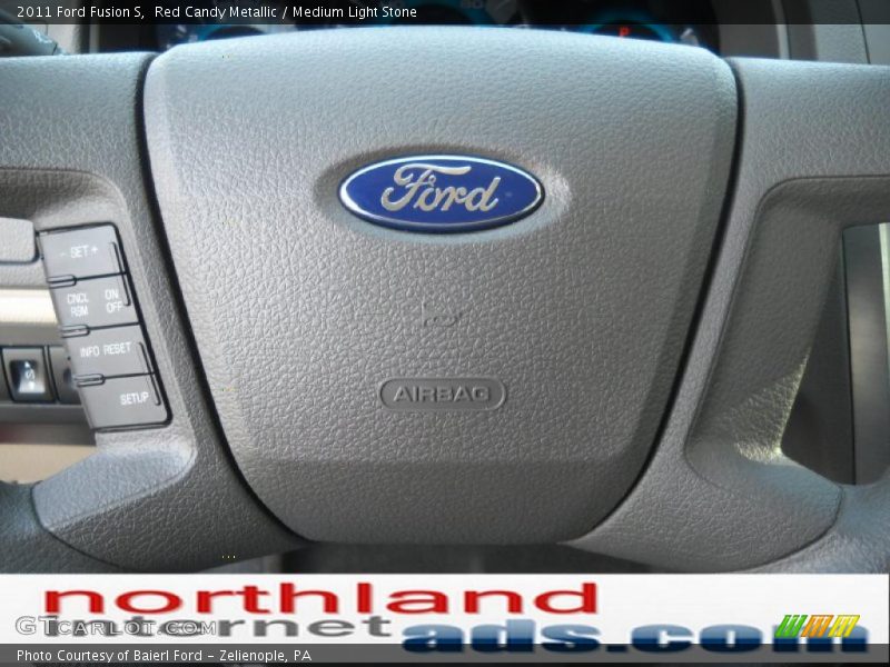 Red Candy Metallic / Medium Light Stone 2011 Ford Fusion S