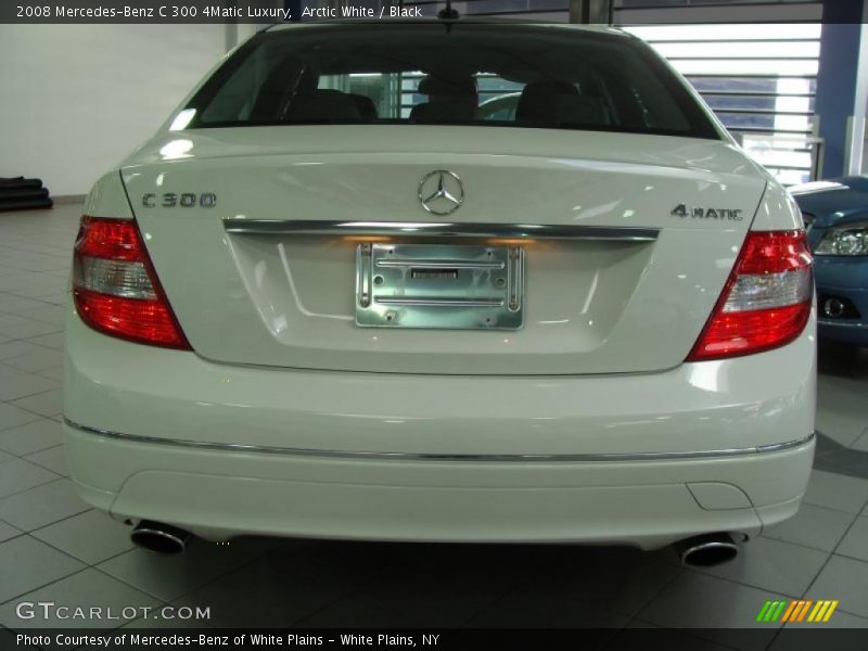 Arctic White / Black 2008 Mercedes-Benz C 300 4Matic Luxury